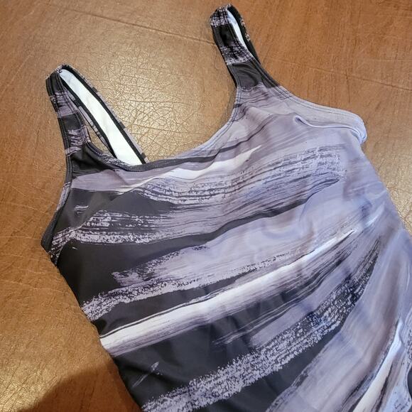 One Piece Color Matching Swimsuit Patchwork Swimsuit Backless Push UP Size L New - Picture 4 of 12